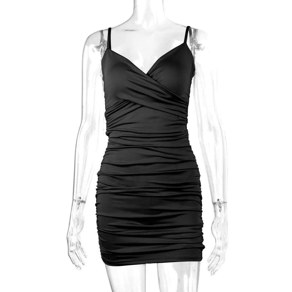 Women's Sexy Spaghetti Strap Bodycon Short Dresses,Mini Dress,Red Dresses,Woman Clothing,New In Dress,Party Dress,Clothes - Smarsty