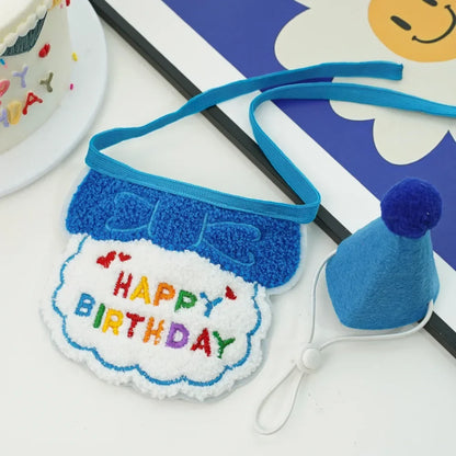 Adjustable Pet Birthday Hat and Bandana Set - Smarsty