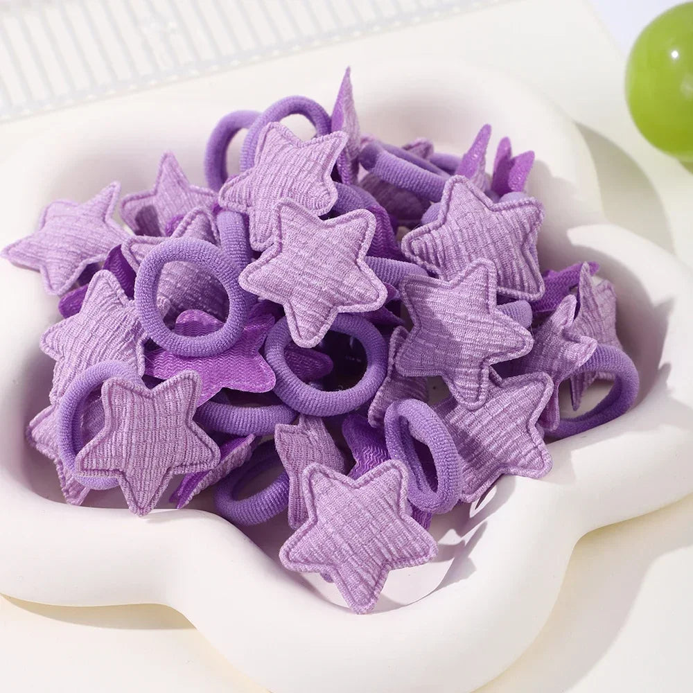 Cute Girls Hair Ties Soft No Harm Ponytail Holders 10Pack - Smarsty