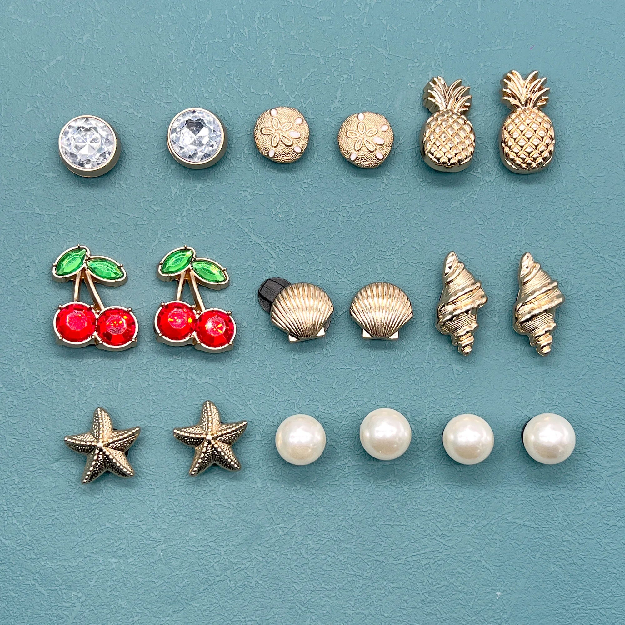 1pc Cherry Conch Metal Shoe Charms for Clogs Accessories DIY Sandals Garden Shoe Decor Buckles Beach Bag Pins Girls Women Gifts