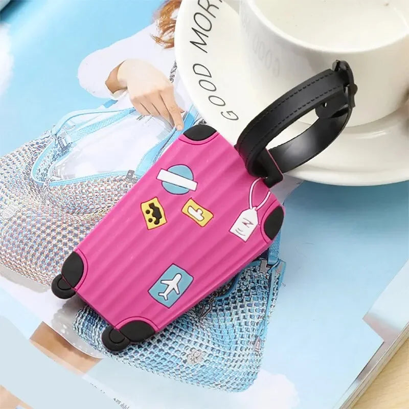 Silicone pattern luggage tag, travel suit identification tag, 3D pattern backpack, PVC hang tag, 3D drip glue - Smarsty