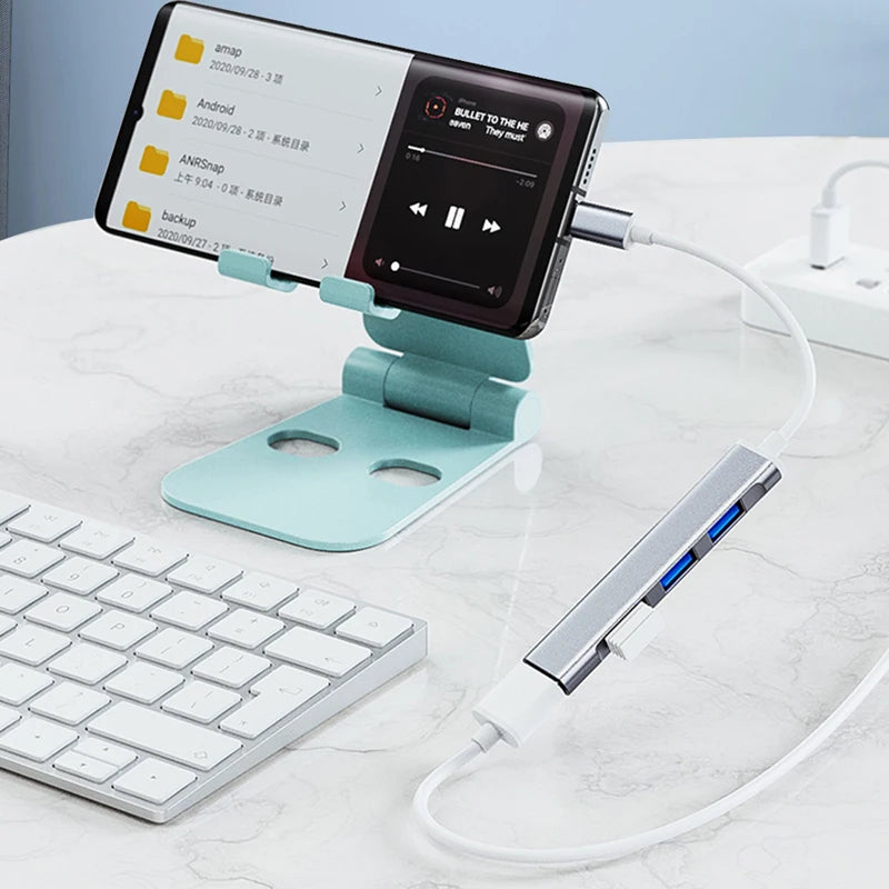 USB C 7 Port Hub 3.0 Ultralight Aluminum Laptop PC