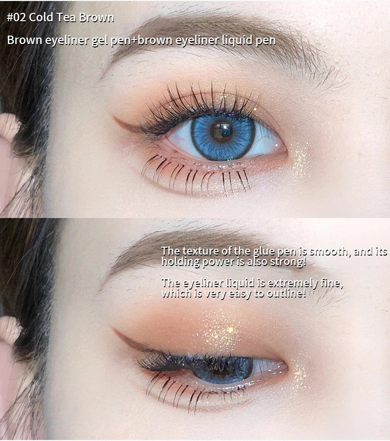 Double Head Eyeliner Pen with Fine Tip Waterproof - Smarsty
