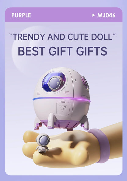 USB Rechargeable Space Capsule Air Humidifier with Colorful Light - Smarsty