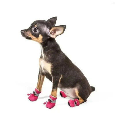 New 4pcs Waterproof Pet Dog Shoes Anti-slip Rain Snow Boot Thick Warm For Small Cats Dogs Puppy Socks Booties - Smarsty
