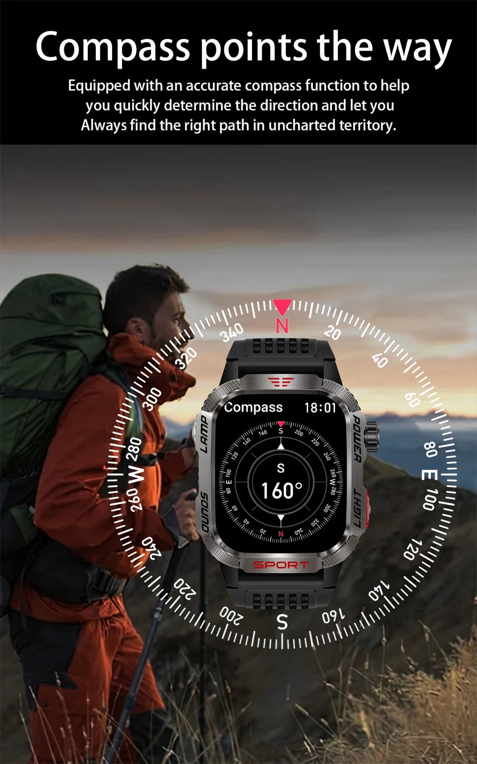 Waterproof Military GPS Smart Watch With Bluetooth Call - Smarsty