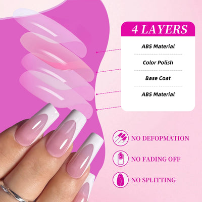 144 Piece Summer Shiny Acrylic Toenail Set - Smarsty