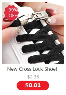 1Pair Magnetic Lock Shoelaces without ties Flat Elastic Laces Sneakers Boots No Tie Shoelace Rubber Bands for Shoes Accessories - Smarsty