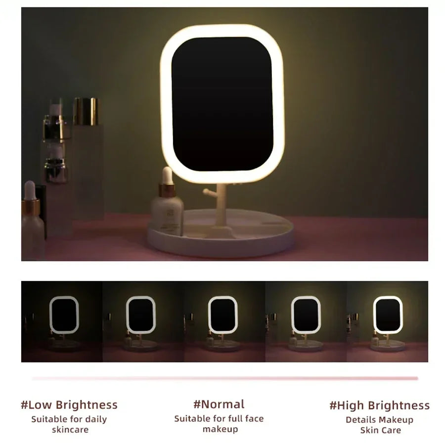 LED Vanity Mirror with Adjustable Three-Color Light - Smarsty