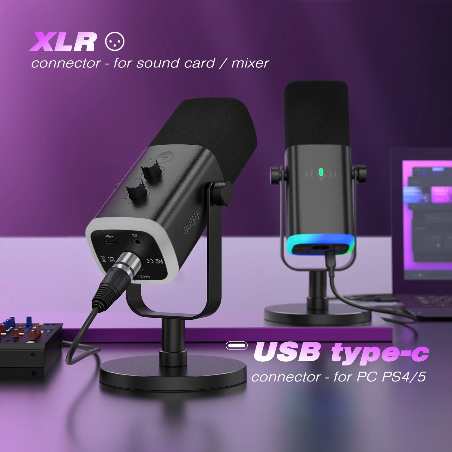FIFINE USB XLR Dynamic Microphone with Touch Mute Feature - Smarsty