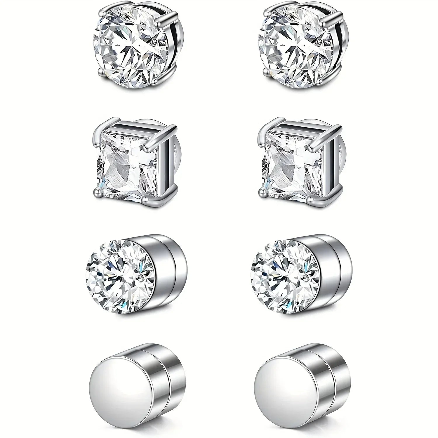 Crystal Magnetic Clip Earrings Non Piercing Strong Hold - Smarsty