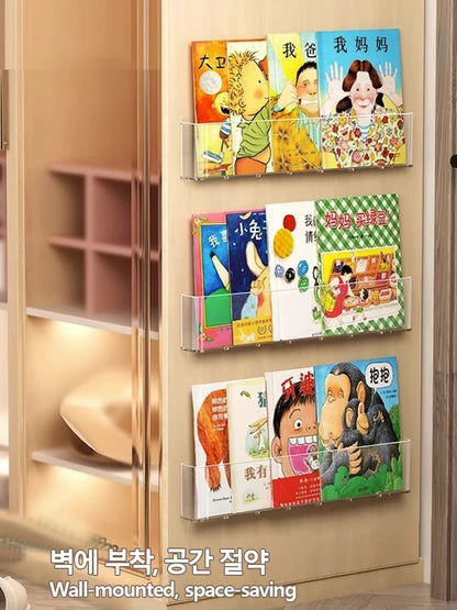 Organizer Picture Book Display Cabinet Bookshelf Children's Wall Behind the Door Reading Magazine Storage Wall Hanging Bookshelf by Smarsty