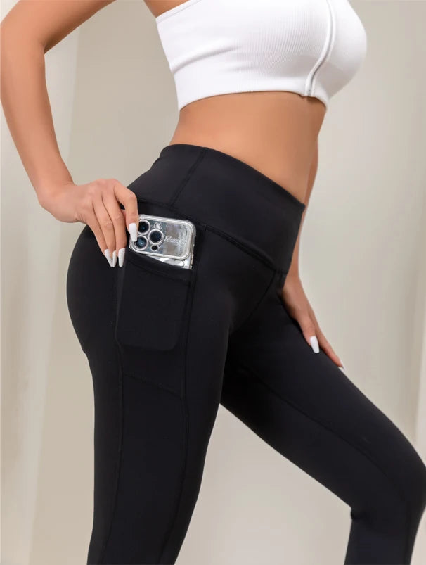 Gym cropped pants, high waisted fitness leggings, elastic  exercise yoga pants, casual shark pants for women - Smarsty