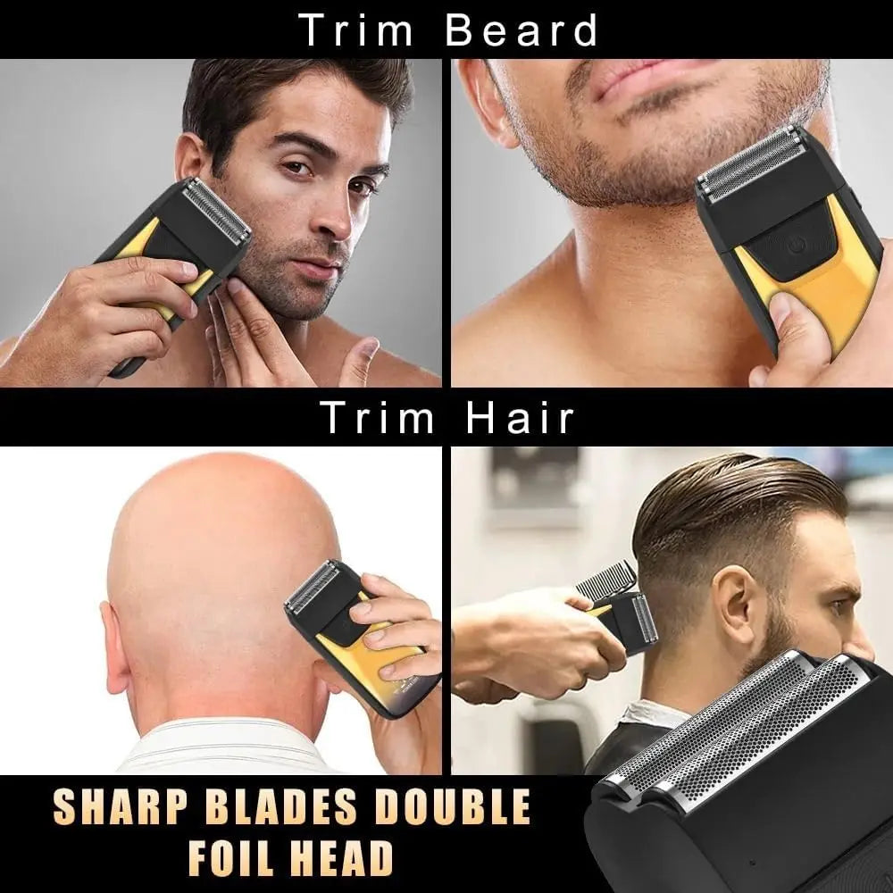 Professional Hair Clipper and Trimmer Set Men Electric Razor Shavers Beard Trimmer Rechargeable Barber Clippers Haircut Kit - Smarsty