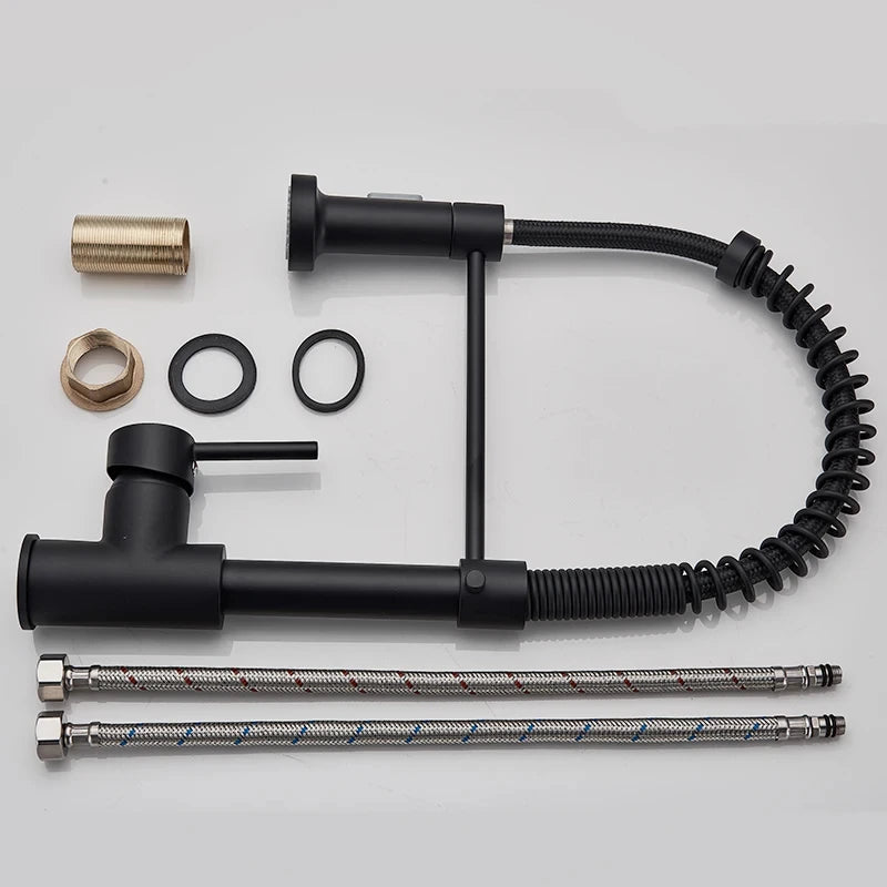 Brushed Nickel Kitchen Faucet with 360 Degree Rotation - Smarsty