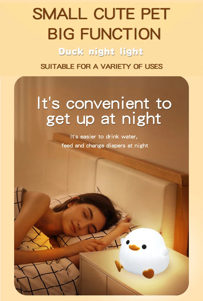 Cute Duck Night Light with Touch Sensor and Timer - Smarsty