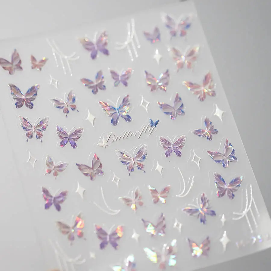 Kawaii Butterfly Nail Stickers for Stunning Manicure Decor - Smarsty