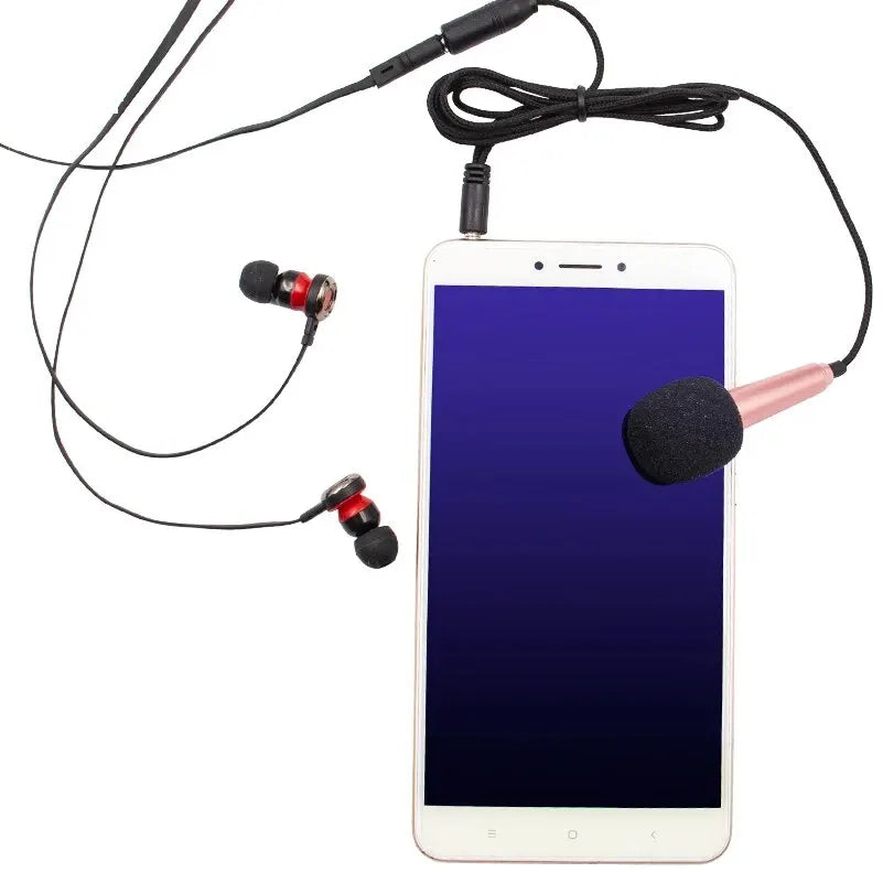 Portable 3.5mm Stereo Microphone for Karaoke and Recording - Smarsty