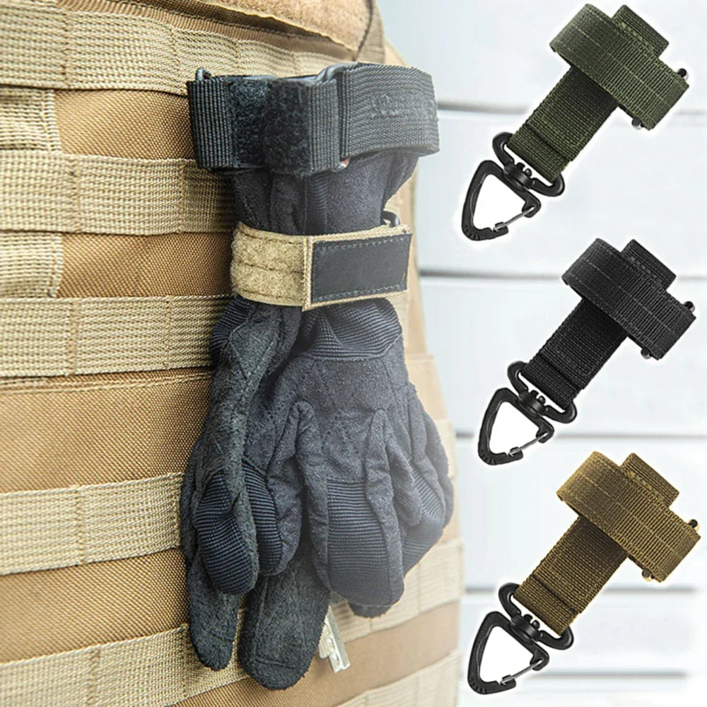 Outdoor Tactical Multi-purpose Nylon Hook Gloves Safety Clip Climbing Rope Camping Hanging Buck for Outdoor Camping