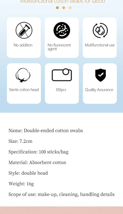 Disposable Wood Cotton Swabs for Eyelash Extensions - Smarsty