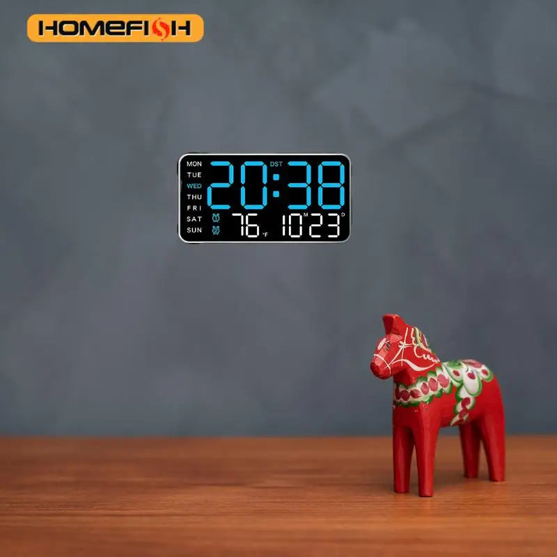 Giant Intelligent Digital Wall Clock With Temperature Display - Smarsty