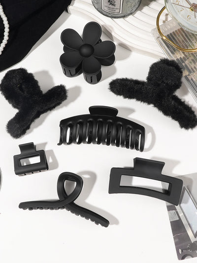 Neutral Color Large Matte Hair Claw Clips Strong Hold - Smarsty
