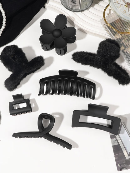 Neutral Color Large Matte Hair Claw Clips Strong Hold - Smarsty