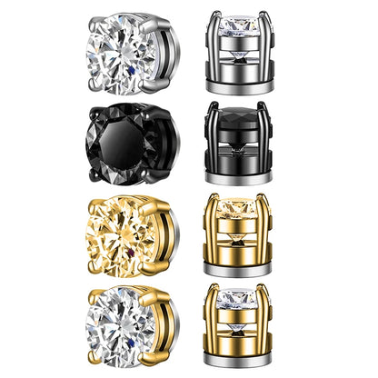 Crystal Magnetic Clip Earrings Non Piercing Unisex Style - Smarsty