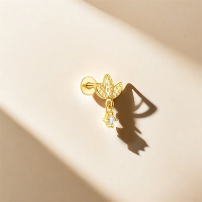 Sterling Silver Heart Zircon Stud Earrings Elegant Gift - Smarsty
