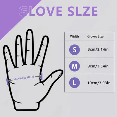 10-100pcs Disposable Purple Nitrile Gloves Latex Free Waterproof Suitable for Kitchen Food Processing Beauty Salon Work Glove - Smarsty
