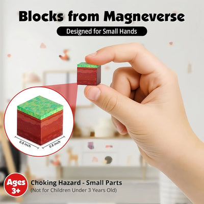 300pcs Warped Forest Magnetic Building Blocks Set, My World Figures Bricks, STEM Educational Toys for Kids, Gifts for Boys Girls