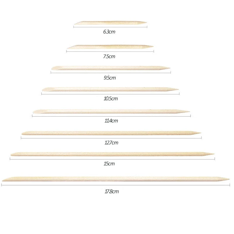 Wood Cuticle Pusher Sticks for Gel Polish Removal - Smarsty