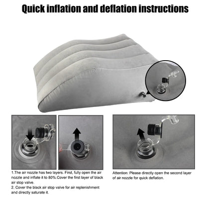 Inflatable Leg Pillow Wedge for Comfortable Travel - Smarsty