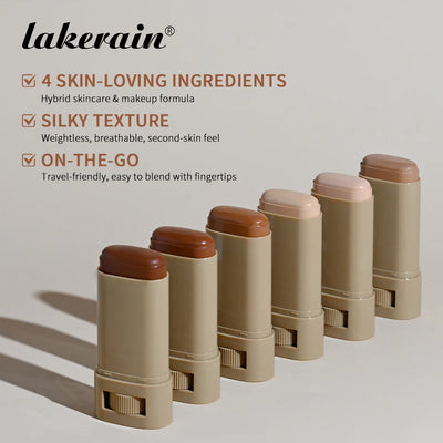 Skin Tint Foundation Stick Eraser Concealer Foundation Stick Serum Boosted Smooth Plumper Hight Coverage Travel Bronze Foundatio