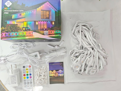 300FT 180LED Permanent Eaves LED Lights Outdoor Waterproof RGB String Lights DIY Scene Christmas Birthday Holiday Party Lighting