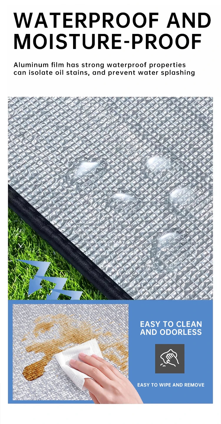 Outdoor Picnic Moisture-proof Pad Double-sided Thick Aluminum Film Waterproof Beach Mat Portable Tent Floor Mat Camping Mat