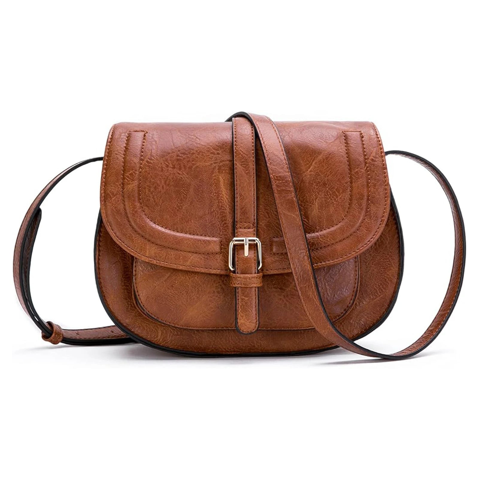 Boho Faux Leather Crossbody Bag For Women With Strap - Smarsty