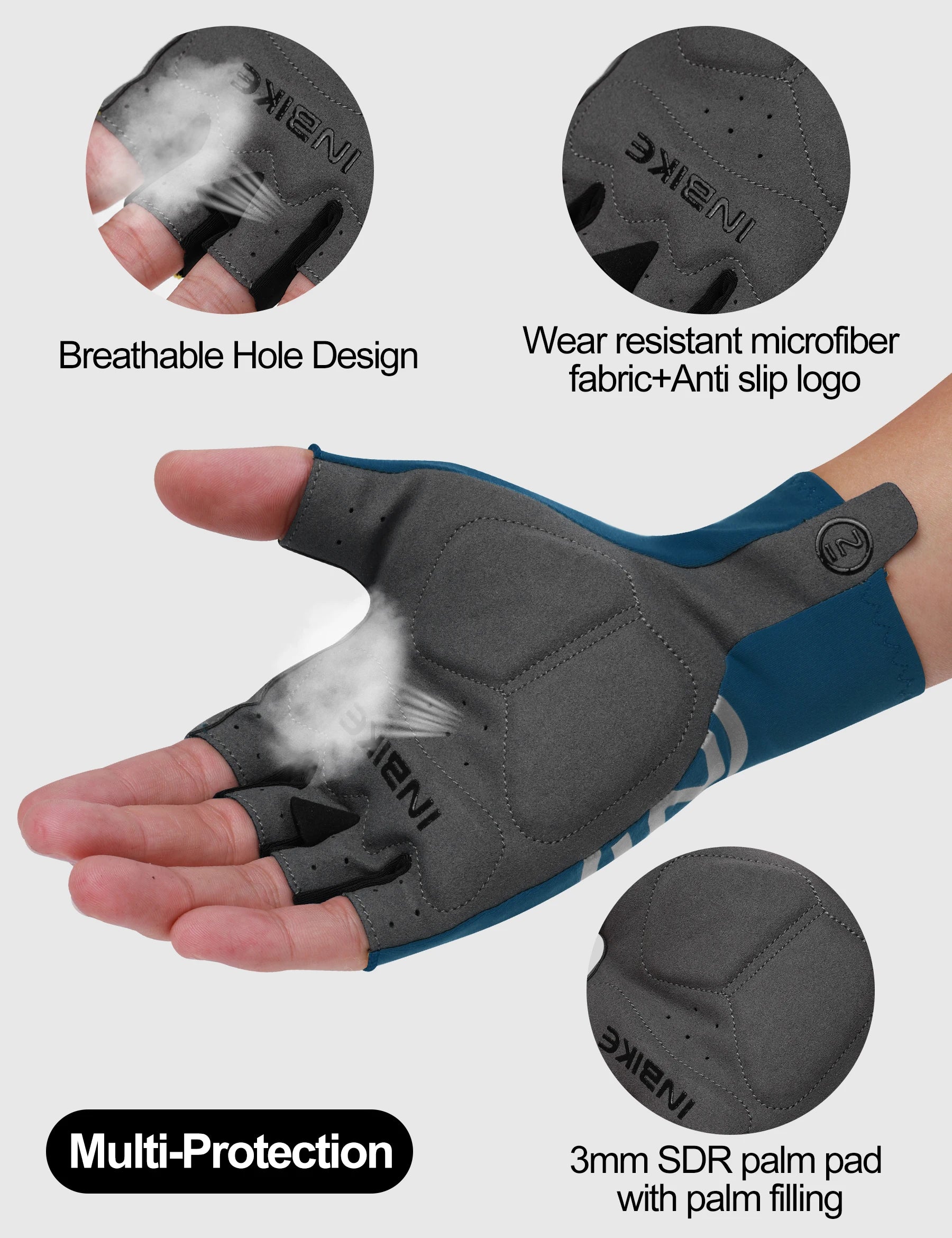 INBIKE Gel Padded Cycling Gloves Summer MTB - Smarsty