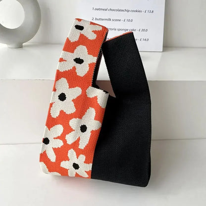 Cat Knit Handbag High Capacity Knot Wrist Bag For Women - Smarsty