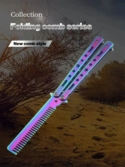 Foldable Stainless Steel Comb for Beard and Hair Styling - Smarsty