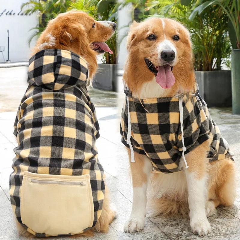 Reversible Plaid Dog Winter Coat for Comfort and Warmth - Smarsty
