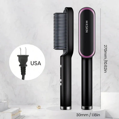 KSKIN 2 in 1 Hair Straightener Brush for Smooth Styling - Smarsty
