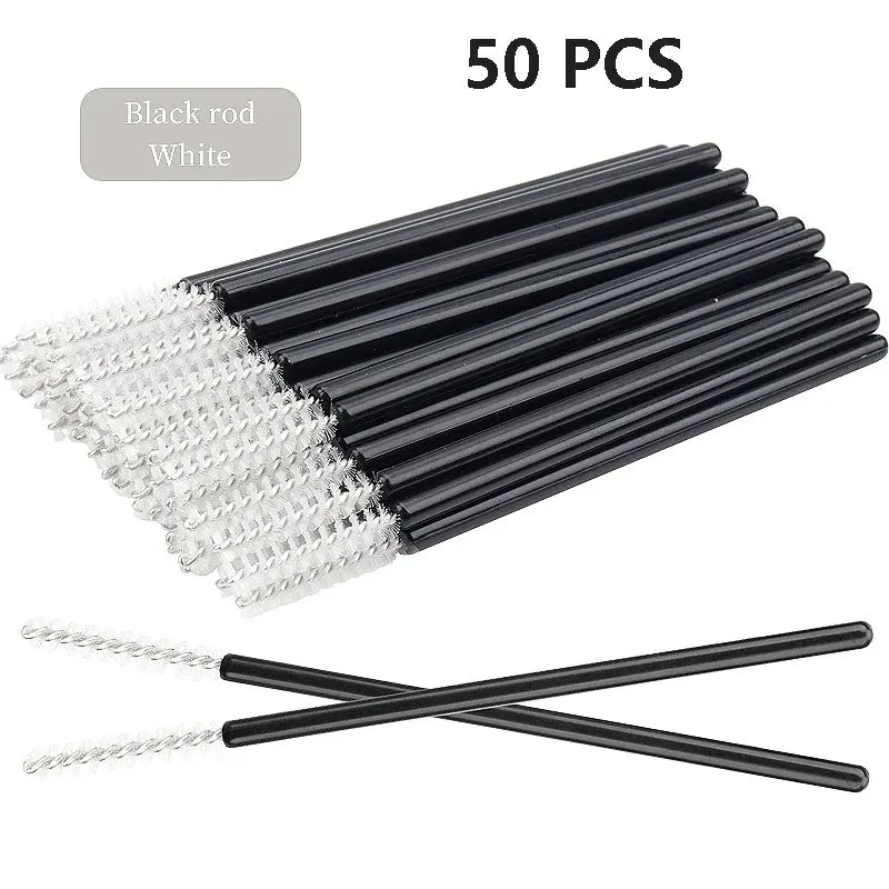 50 Pcs Disposable Eyelash Brushes for Perfect Makeup - Smarsty