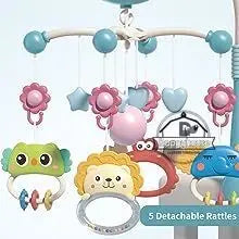 Musical Baby Crib Mobile with Lights Music Projection for Infants Remote Control Crib Toys for Newborn Baby Mobile for Crib Toys - Smarsty