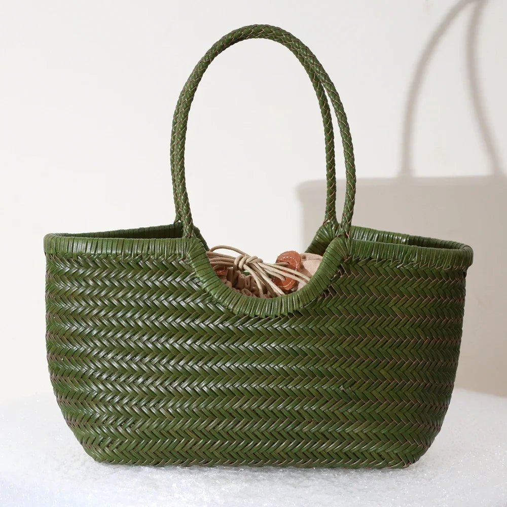 Genuine Leather Tote Bag For Women With Crossbody Strap - Smarsty