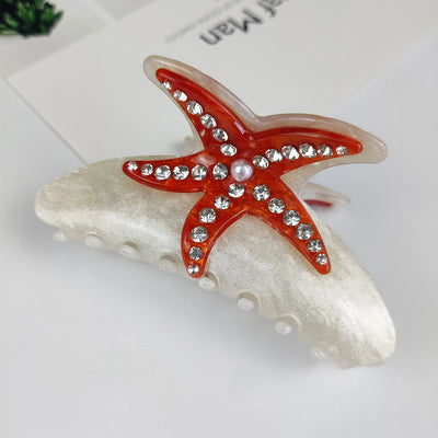 Handmade Large Sea Hair Claw Clips Acetate Beach Starfish - Smarsty