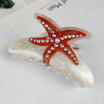 Handmade Large Sea Hair Claw Clips Acetate Beach Starfish - Smarsty