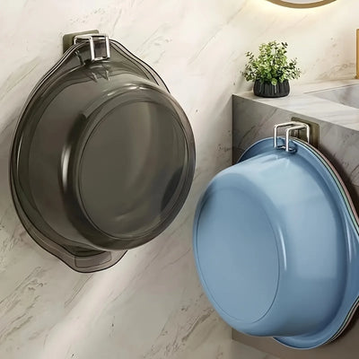 1/2/4/6Pcs Stainless Steel Washbasin Hook Multifunction Punch-free Kitchen Bathroom Rack Basin Storage Rack Towel Hanging Holder - Smarsty