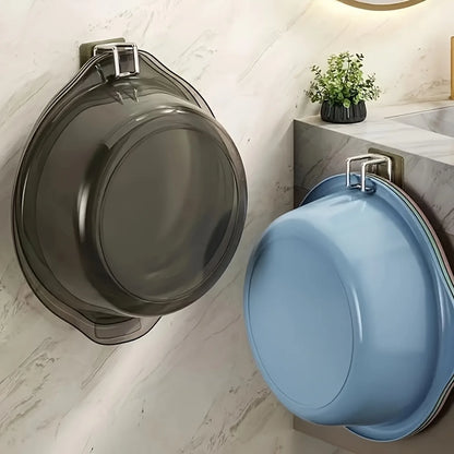 1/2/4/6Pcs Stainless Steel Washbasin Hook Multifunction Punch-free Kitchen Bathroom Rack Basin Storage Rack Towel Hanging Holder