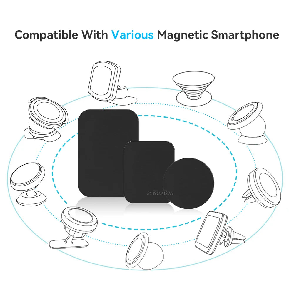 Magnetic Car Phone Holder Metal Plate For Smartphone - Smarsty